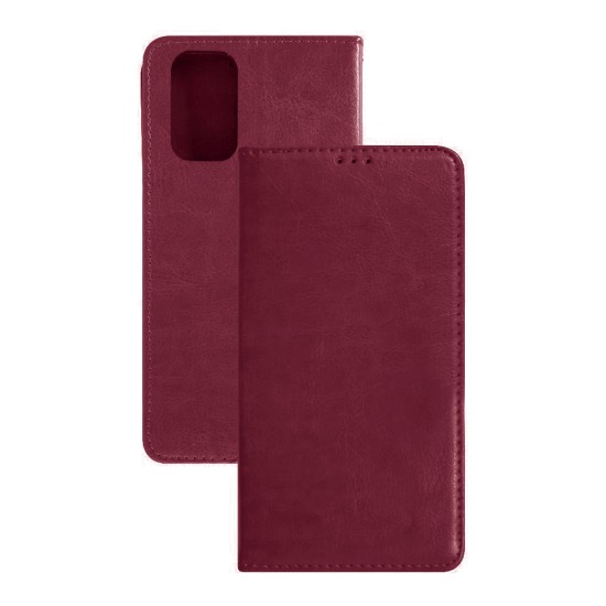 Capa Flip de Couro com Bolso Interno para Oppo A74 Vermelho